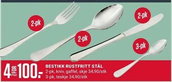 Europris Bestikk rustfritt stål tilbud