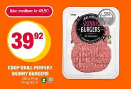 Coop Extra Coop grill perfekt skinny burgers tilbud