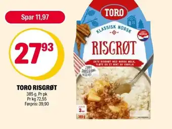 Coop Extra Toro risgrøt tilbud