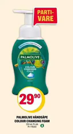 Coop Extra Palmolive håndsåpe colour changing foam tilbud