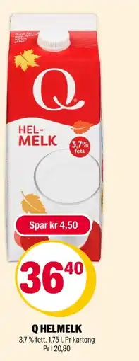 Coop Extra Q Helmelk tilbud