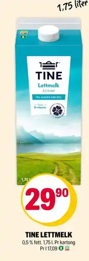 Coop Extra Tine Lettmelk tilbud