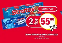 Coop Extra Nidar stratos sjokoladeplater tilbud