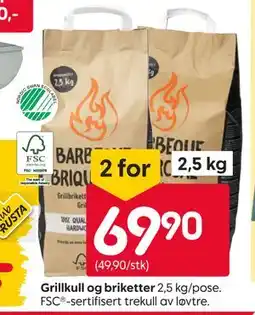 Rusta Grillkull og briketter tilbud