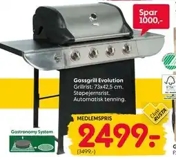 Rusta Gassgrill Evolution, Medlemspris tilbud