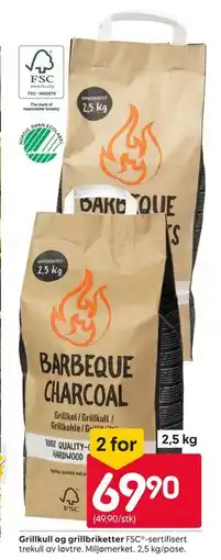 Rusta Grillkull og grillbriketter tilbud