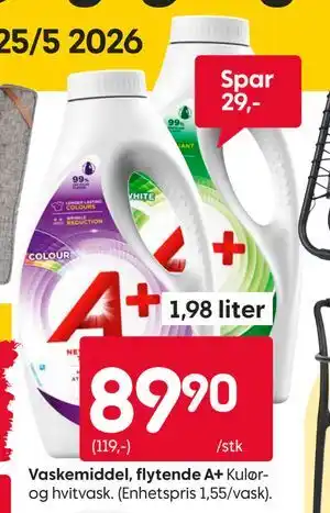 Rusta Vaskemiddel, flytende A+ tilbud