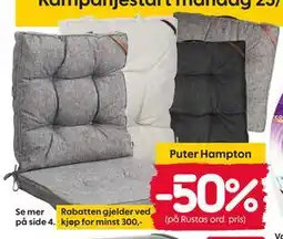 Rusta Puter Hampton tilbud