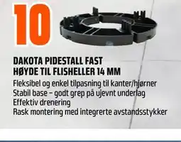 Obs Bygg DAKOTA PIDESTALL FAST HØYDE TIL FLISHELLER 14 MM tilbud