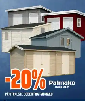 20% PÅ UTVALGTE BODER FRA PALMAKO