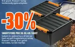 Obs Bygg 30% SMARTSTORE PRO 31L OG 49L SVART tilbud