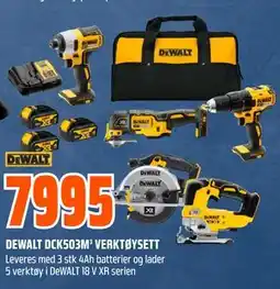 Obs Bygg DEWALT DCK503M³ VERKTØYSETT tilbud