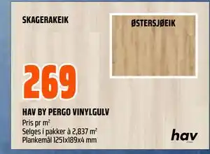 Obs Bygg HAV BY PERGO VINYLGULV tilbud