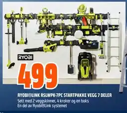 Obs Bygg RYOBI LINK RSLWPK-7PC STARTPAKKE VEGG 7 DELER tilbud