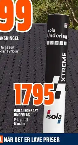 Obs Bygg ISOLA ISOKRAFT UNDERLAG tilbud
