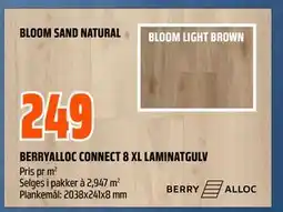 Obs Bygg BERRYALLOC CONNECT 8 XL LAMINATGULV tilbud
