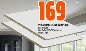 Obs Bygg PREMIUM CEILING TAKPLATE tilbud