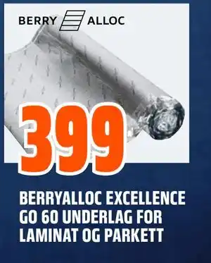 Obs Bygg BERRYALLOC EXCELLENCE GO 60 UNDERLAG FOR LAMINAT OG PARKETT tilbud