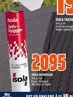 Obs Bygg ISOLA SELVBYGGER tilbud