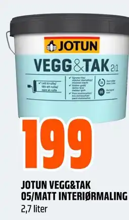 Obs Bygg JOTUN VEGG&TAK 05/MATT INTERIØRMALING tilbud
