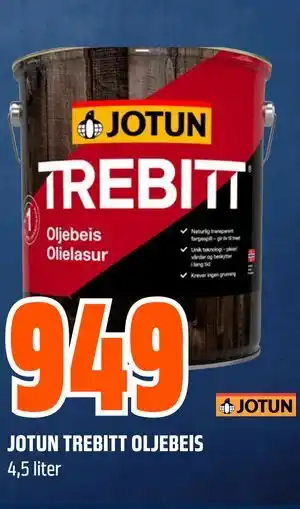 Obs Bygg JOTUN TREBITT OLJEBEIS tilbud