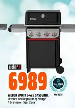 Obs Bygg WEBER SPIRIT E-425 GASSGRILL tilbud