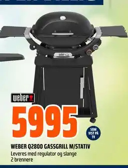 Obs Bygg WEBER Q2800 GASSGRILL M/STATIV tilbud