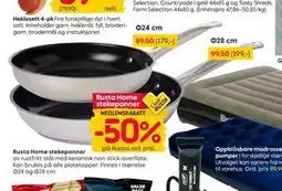 Rusta Rusta Home stekepanner, Medlemspris tilbud