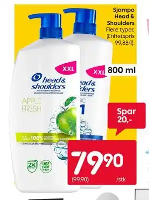 Rusta Sjampo Head & Shoulders tilbud