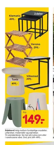 Rusta Sidebord tilbud