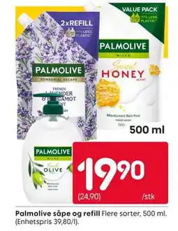 Rusta Palmolive såpe og refill tilbud