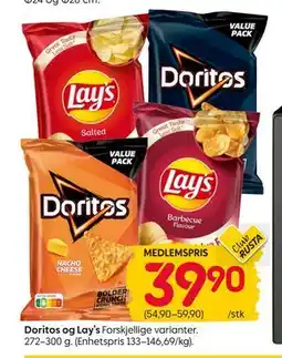 Rusta Doritos og Lay’s, Medlemspris tilbud