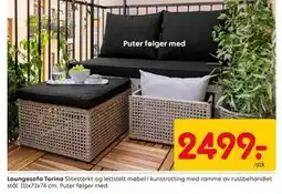 Rusta Loungesofa Torino tilbud