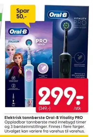 Rusta Elektrisk tannbørste Oral-B Vitality PRO tilbud