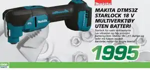 Coop Byggmix MAKITA DTM53Z STARLOCK 18 V MULTIVERKTØY UTEN BATTERI tilbud