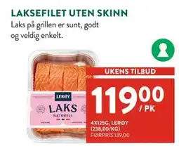 Jacobs LAKSEFILET UTEN SKINN tilbud