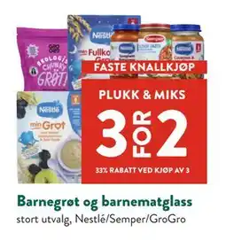 Jacobs Barnegrøt og barnematglass tilbud