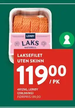 Jacobs LAKSEFILET UTEN SKINN tilbud