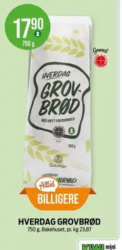 Kiwi HVERDAG GROVBRØD tilbud
