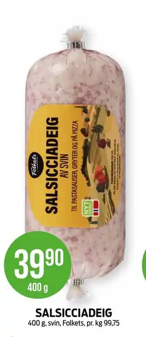 Kiwi SALSICCIADEIG tilbud