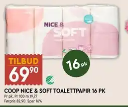 Coop Mega COOP NICE & SOFT TOALETTPAPIR 16 PK tilbud