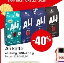 Spar Ali kaffe tilbud