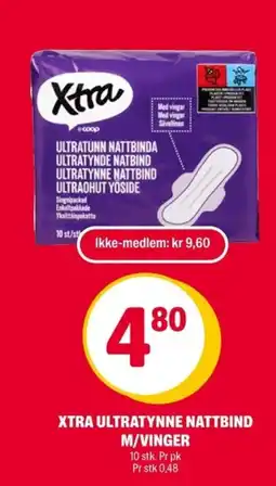 Coop Extra Xtra ultratynne nattbind m/ vinger tilbud