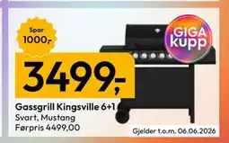 Gigaboks Gassgrill Kingsville 6+1 tilbud