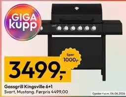 Gigaboks Gassgrill Kingsville 6+1 tilbud