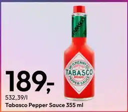Gigaboks Tabasco Pepper Sauce 355 ml tilbud