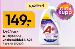 Gigaboks A+ flytende vaskemiddel 4,62 l tilbud