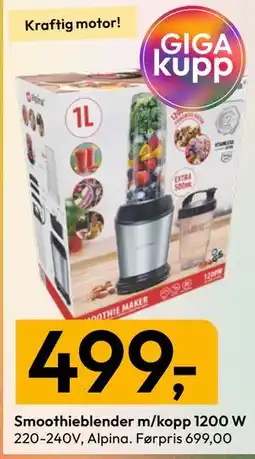Gigaboks Smoothieblender m/kopp 1200 W tilbud