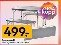 Gigaboks Campingsett tilbud