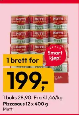 Gigaboks Pizzasaus 12 x 400 g tilbud